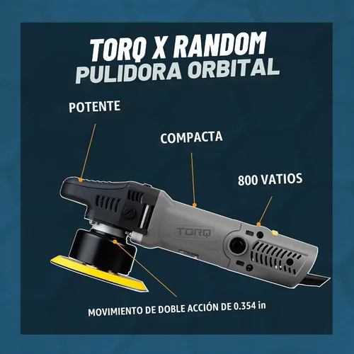 Vista 7 de Chemical Guys BUF503 TORQX Random Orbital Polisher (Safe for Cars, Trucks, SUVs, & More) 700W, Orbit 8mm, 4.7 lb Lightweight Car Polisher for safe