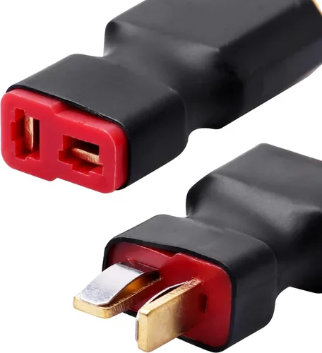 Vista 4 de Youme 4 piezas macho Deans T a hembra Tracxas conector sin cables adaptador enchufe compatible con Traxxass RC Car Truck Boat NiMH Lipo cargador