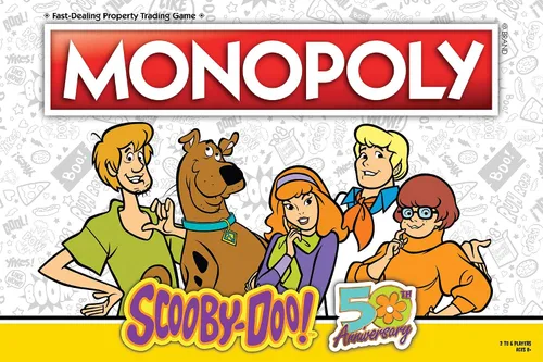 Vista 6 de USAOPOLY Juego de mesa Monopoly Scooby-Doo! Mercancía oficial de Scooby-Doo! basada en la popular caricatura de Scooby-Doo! Juego clásico