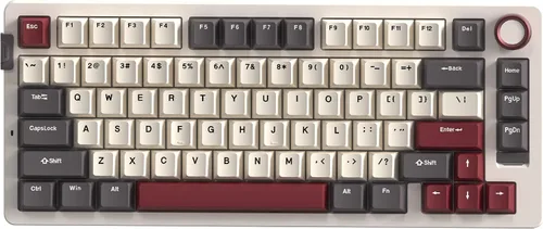Vista 7 de Rosewill Neon S75 - Teclado mecánico inalámbrico para juegos, diseño de 80 teclas con perilla de volumen, Bluetooth / 2.4 GHz / USB-C, interruptores