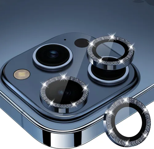 Vista 29 de Protector de lente de cámara para iPhone 15 Pro/iPhone 15 Pro Max, anillo de metal individual, dureza 9H, protector a prueba de arañazos, accesorios