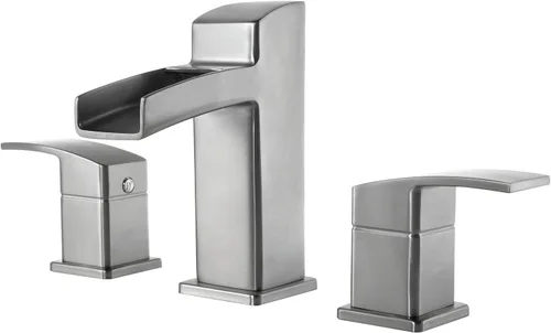 Vista 12 de Pfister Kenzo Llave para baño, sin plomo, de 4 pulgadas, centrada., LG42-DF0K cepillado níquel