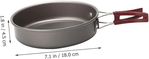 Vista 2 de Gatuida Sartén de aluminio antiadherente, 150, camping, multiusos