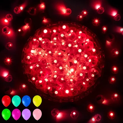 Vista 23 de Aogist 50 Piezas Luces para Globos Azules con Aro para Colgar, Mini Lámpara de Bola Redonda Pequeña Luz LED para Linternas de Papel y Vidrio