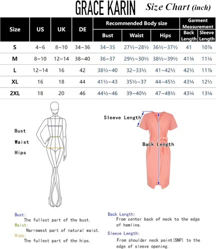 Vista 5 de GRACE KARIN Vestido de negocios de manga corta con cuello en V para mujer, con lazo en la cintura, vestido de cóctel con abertura, vestido midi