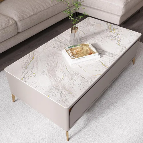 Vista 4 de VEELIKE Papel de contacto para encimera de mármol dorado crema, de 15.7 x 118 pulgadas, impermeable, para despegar y pegar, para cocina, papel tapiz
