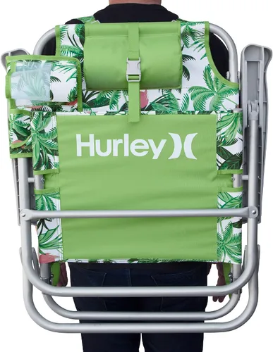 Vista 8 de Hurley - Silla de playa de lujo estilo mochila tamaño único blanco