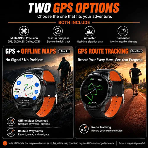 Vista 2 de Smart Watch for Men with GPS, 1.46"AI Smartwatch, BT Call/Text Reply