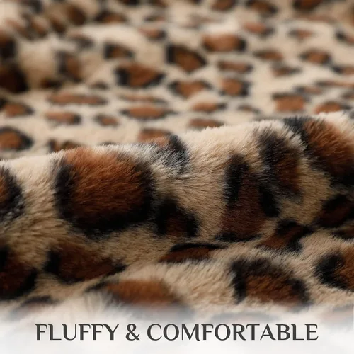 Vista 2 de Softalker - Juego de 2 fundas decorativas para almohada de guepardo, 18 x 18 pulgadas, de pelo sintético denso de conejo, para sofá, funda