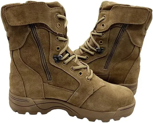 Vista 3 de Botas tácticas militares para hombre, ligeras, duraderas, antideslizantes, botas de trabajo, botas de desierto