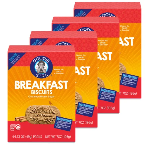 Vista 8 de Goodie Girl - Galletas de desayuno de arándanos Paquetes de aperitivos Sin gluten, sin maní, sin huevos y lácteos (incluye 1 caja)