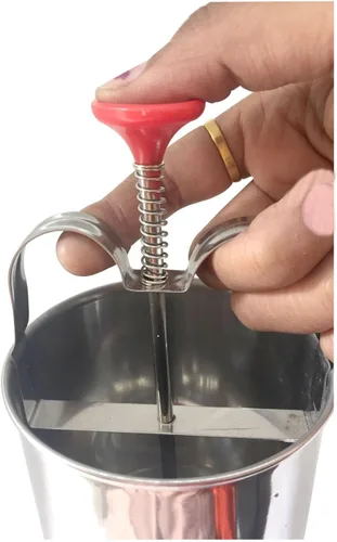Vista 5 de DBY Medu Vada Maker - Dispensador de acero inoxidable - Plateado - Estilo moderno - Perfectamente formado y crujiente Medu Vada