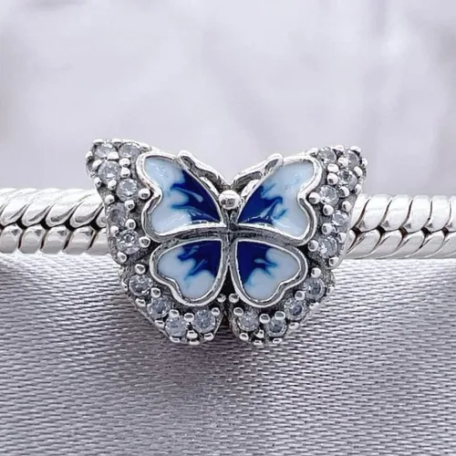 Vista 7 de Dijes de plata de ley 925 para pulseras y collares, cuentas de viaje de belleza de elefante animal, dijes de árbol familiar, regalo de joyería