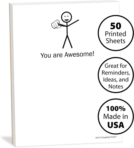 Vista 3 de Bloc de notas You are Awesome de 4 x 5.25 pulgadas
