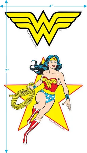 Vista 3 de Popfunk Camiseta clásica de las estrellas de la mujer maravilla