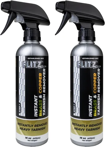 Vista 15 de Botella rociadora Flitz removedor instantáneo de manchas en latón y cobre, Marrón claro