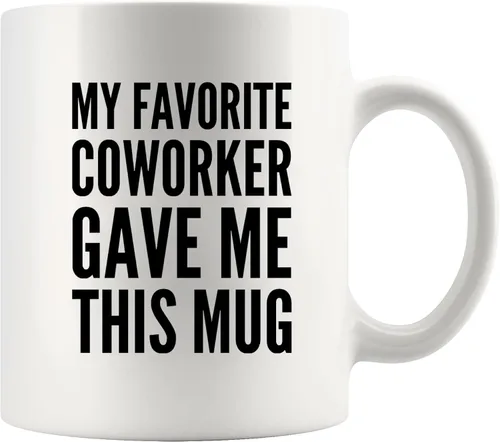 Vista 8 de Mi colega favorito me regaló esta taza Regalo de despedida de colega Gracioso Tazas de jefe de oficina Tazas de café de empleado para despedida Negro