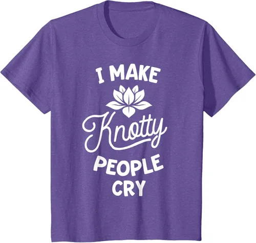 Vista 58 de Camiseta divertida de terapia de masaje I Make Knotty People Cry, Negro, S