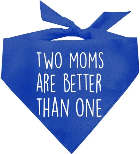 Vista 18 de Two Moms are Better Than One - Bandana para perro para el día de la madre, triángulo ajustable 100% algodón, fabricada en Estados Unidos, Día