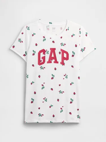 Vista 5 de Gap Camiseta clásica con logotipo para mujer Fresas Blancas