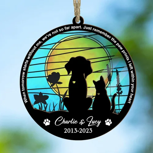 Vista 10 de Atrapasoles conmemorativo para gatos, regalo de condolencia de mascotas, regalo de condolencia de gatos, recuerdos de recuerdo de mascotas, regalos