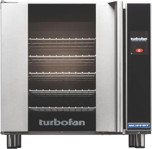 Vista 14 de Moffat Turbofan E33 - Hornos de convección eléctricos de encimera de tamaño completo con soporte, doble pila con ruedas, control digital, 208