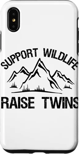Vista 11 de Support Wildlife Raise Twins Funny Twin Mom Dad Gift Case for iPhone 17
