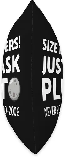 Vista 2 de Size Matters Just Ask Pluto Never Forget Pluto Almohada de 16 x 16 pulgadas, multicolor