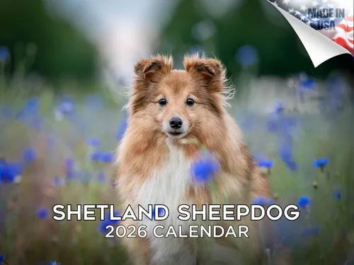 Vista 196 de Calendario de Lebrel Afgano 2025 2026, calendario mensual de pared de raza canina, 12" x 18" abierto, papel grueso sin traspaso, ideal para regalo