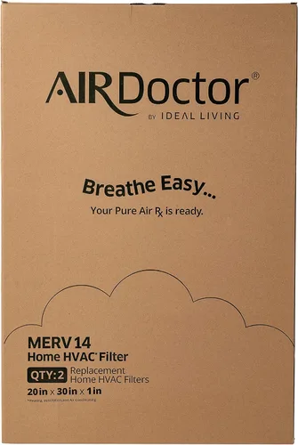 Vista 3 de AirDoctor Filtro plisado MERV 14 HVAC disponible en 6 tamaños. Captura el 96% de los contaminantes de 1 a 3 micras de tamaño. Captura las impurezas
