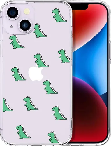 Vista 18 de Compatible con iPhone 14, funda transparente y bonita para mujeres y niñas, diseño floral, diseño floral femenino, funda para teléfono 14