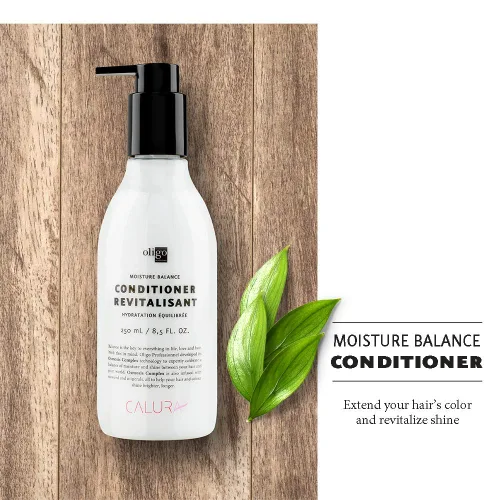 Vista 2 de OLIGO PROFESSIONNEL - Acondicionador Calura Moisture Balance - Hombres y Mujeres - Sin parabenos - Para cabello graso - Promueve la longevidad