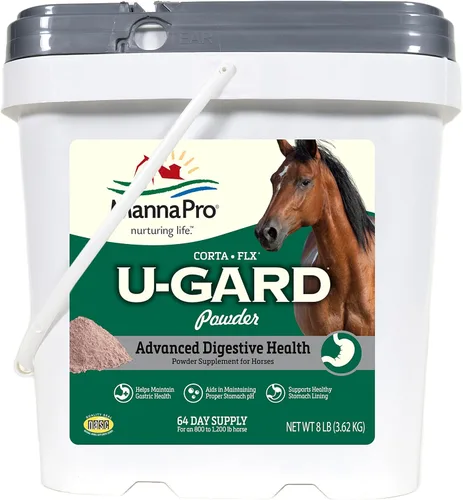 Vista 8 de Manna Pro Corta-Flx U-Gard Pellets Suplemento digestivo equino natural para mantener la salud gástrica Ayuda a prevenir la formación de úlceras