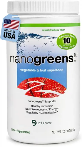 Vista 9 de Producto para preparar bebida Biopharma Scientific NanoGreens 10, 12.7 onzas., NANOG, Verde, 1, 1
