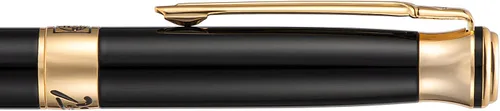 Vista 5 de Wikult Picasso 903 - Pluma estilográfica personalizada de oro negro, punta fina, regalo con bolsa pequeña para bolígrafo, grabado con tu nombre