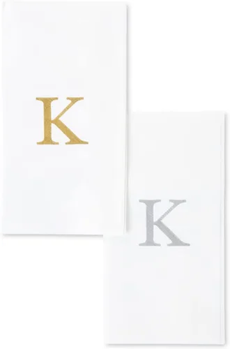 Vista 13 de AMERICAN HOMESTEAD - Toallas de mano desechables – Servilletas doradas con monograma – Toallas de papel de baño similares al lino para invitados
