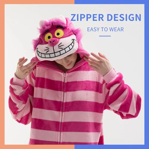 Vista 3 de COSUSKET Snug Fit Unisex Adult Onesie Pajamas, Flannel Cosplay Animal One Piece Halloween Costume Sleepwear Homewear