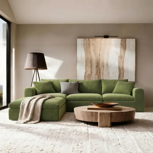 Vista 14 de Modular Sectional Cloud Sofa, No Assembly Oversized Boneless Couch, Beige