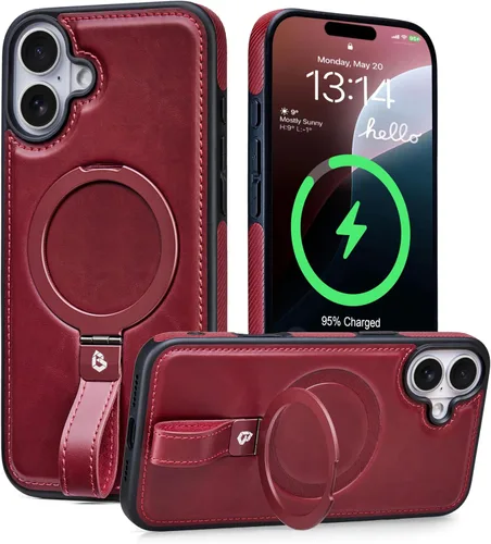 Vista 37 de Butaiga - Funda para iPhone 12 Pro Max con correa de cuero, soporte de anillo, color negro Finger Loop, Relieve Smartphone Pinky Strain