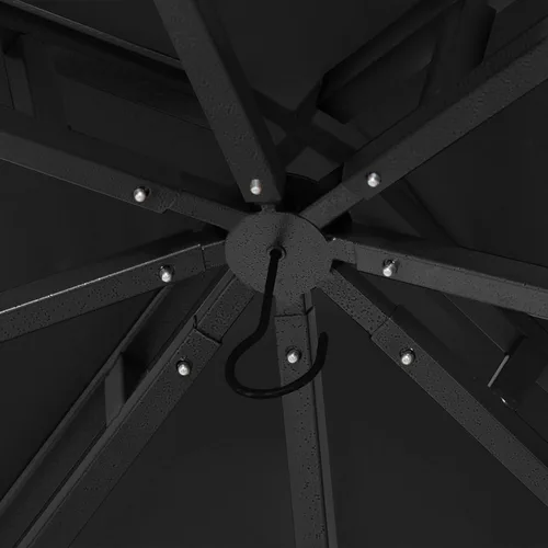 Vista 5 de MASTERCANOPY - Cenador de jardín para exteriores, 9 x 9 pies, color negro