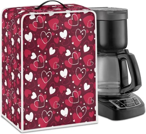 Vista 70 de Funda para cafetera, poliéster, azul, se adapta a la mayoría de máquinas de café estándar, protector resistente al polvo, huellas dactilares
