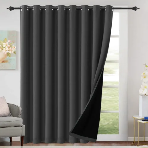 Vista 36 de H.VERSAILTEX Cortinas 100% de opacidad con aislamiento térmico, cortinas opacas completas para sala de estar, cortinas de ventana de eficiencia
