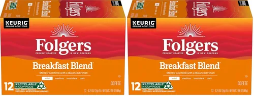 Vista 30 de Folgers Black Silk Coffee, tostado oscuro, cápsulas Keurig K-Cup, 60 unidades 6 cajas (10 unidades), café tostado oscuro, compatible con cafeteras