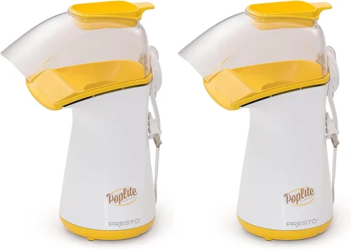 Vista 9 de Presto 04867 Poplite Plus Hot Air Popcorn Popper - Taza Medidora Incorporada + Derrite Mantequilla, Fácil de Limpiar, Enrollador de Cable