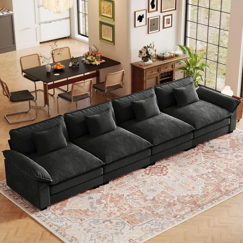 Vista 14 de CDCASA Silla de acento de gran tamaño de 50'' con otomana Asiento extra ancho y profundo estilo sofá nube para sala de estar, dormitorio, rincón