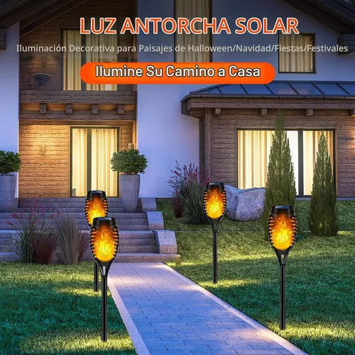 Vista 6 de Swingers Solar Lights Outdoor, Halloween Solar Torch Lights Amarillo