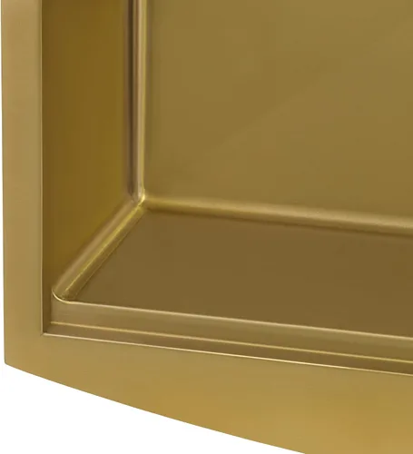 Vista 4 de Ruvati RVH9106GG RVH9106GG - Fregadero de cocina con estación de trabajo de oro mate de 30 pulgadas, fregadero de cocina de acero inoxidable en tono