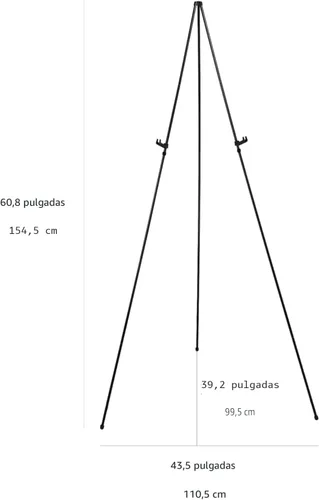 Vista 5 de Amazon Basics Soporte de caballete, póster de piso instantáneo, ligero, plegable y portátil con base de trípode, acero negro (soporta 5 libras)