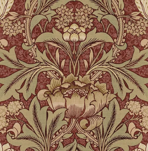 Vista 12 de NextWall Acanthus Papel pintado floral de pelar y pegar (denim y salvia)