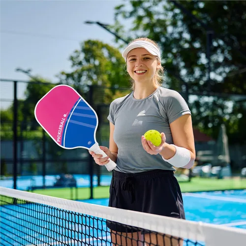 Vista 6 de TOGRA Palas de pickleball aprobadas por USAPA, juego de 2 palas de pickleball de fibra de carbono, ligeras raquetas de pickleball de grafito con 4